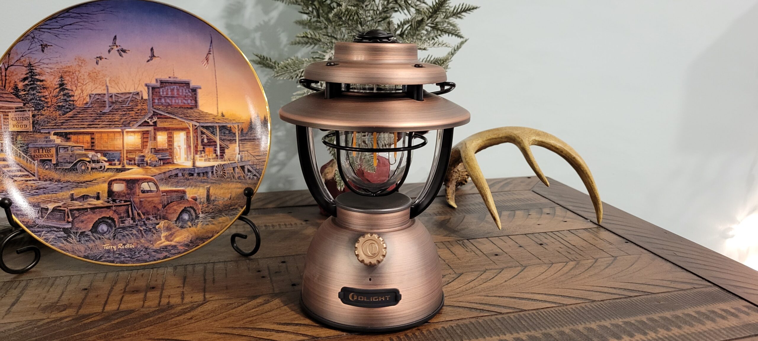 Olight Olantern CLassic Mini Camping Lantern Copper Metal 300 Lumens