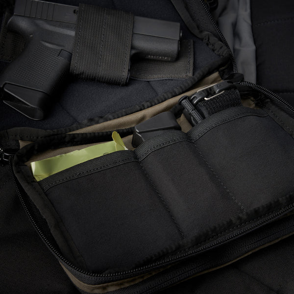 Kifaru QRF Pack showing low-profile design and CCW compartment
