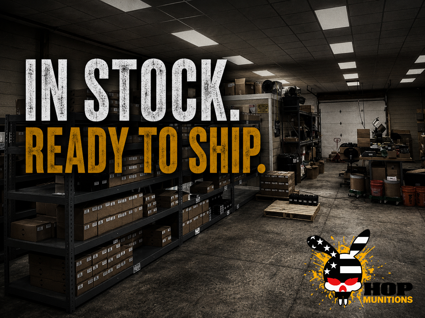 HOP Munitions Central Ohio facility with in-stock ammunition ready to ship